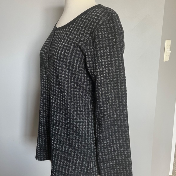 Scotch & Soda Houndstooth Dark Blue Casual Lurex Tee Buttons Cotton Sweater Top - Picture 6 of 10